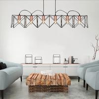 Hängeleuchte Anthea H: 145 cm 6-Flammig, höhenverstellbar - Schwarz/Kupferfarben, Design, Metall (110/19/145cm)
