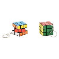 Schlüsselanhänger Zauberwürfel Funktionsfähig - Multicolor, Kunststoff (3,5/3,5/3,5cm)