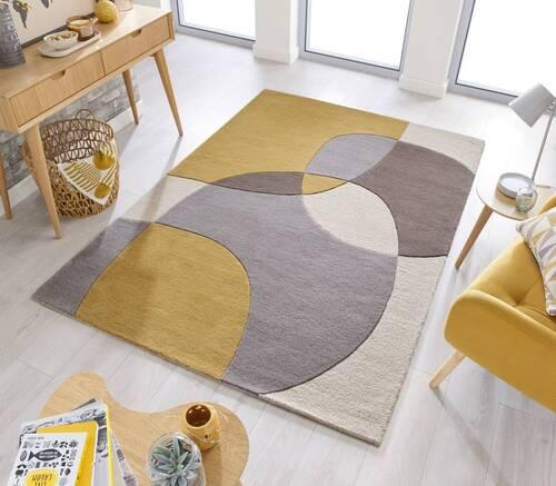 Wollteppich Wollteppich Gelb B: 170 cm - Gelb, Basics, Textil (170/120cm)