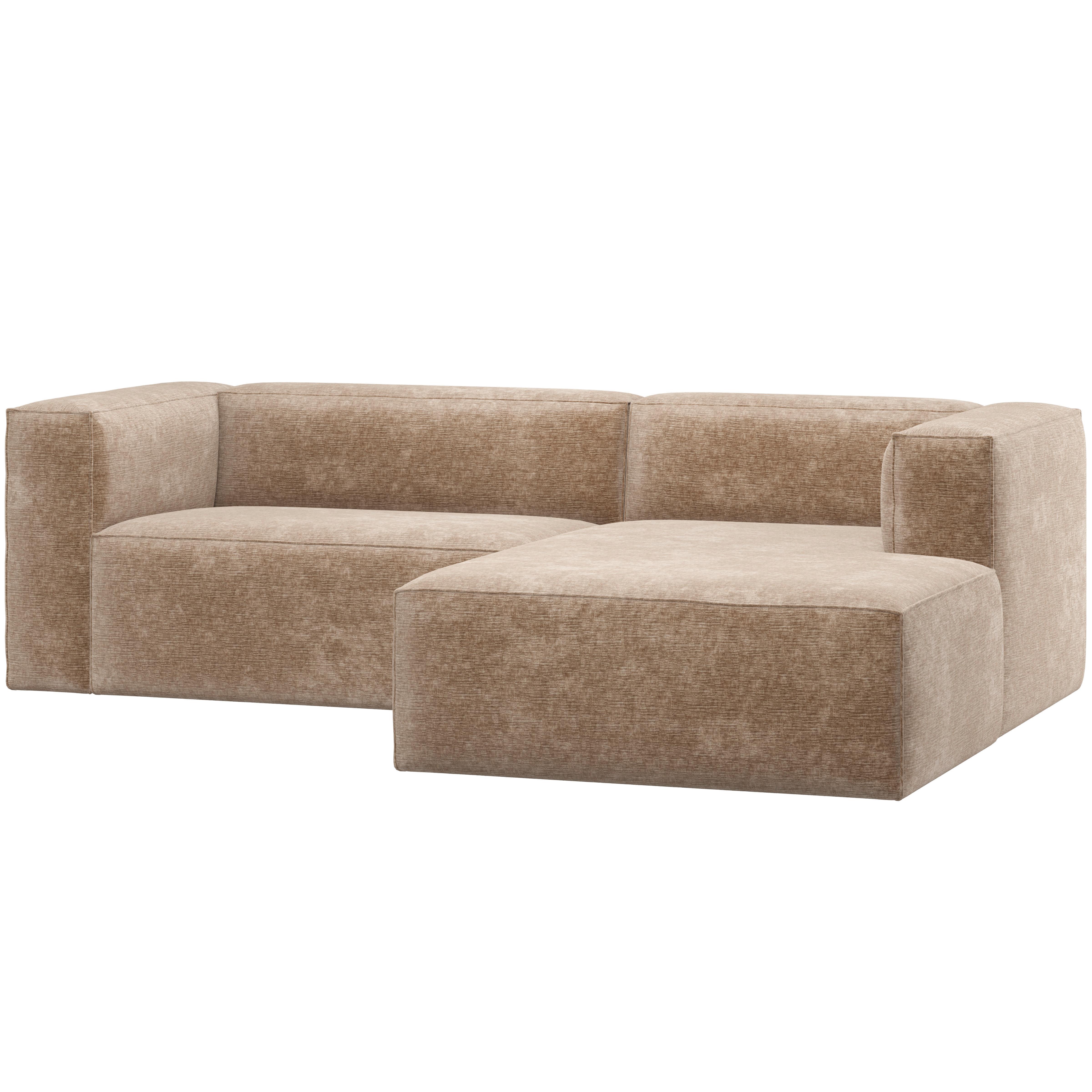 ECKSOFA Bean Taupe 254x175cm - Taupe/Schwarz, MODERN, Textil (254/175cm) - Livetastic