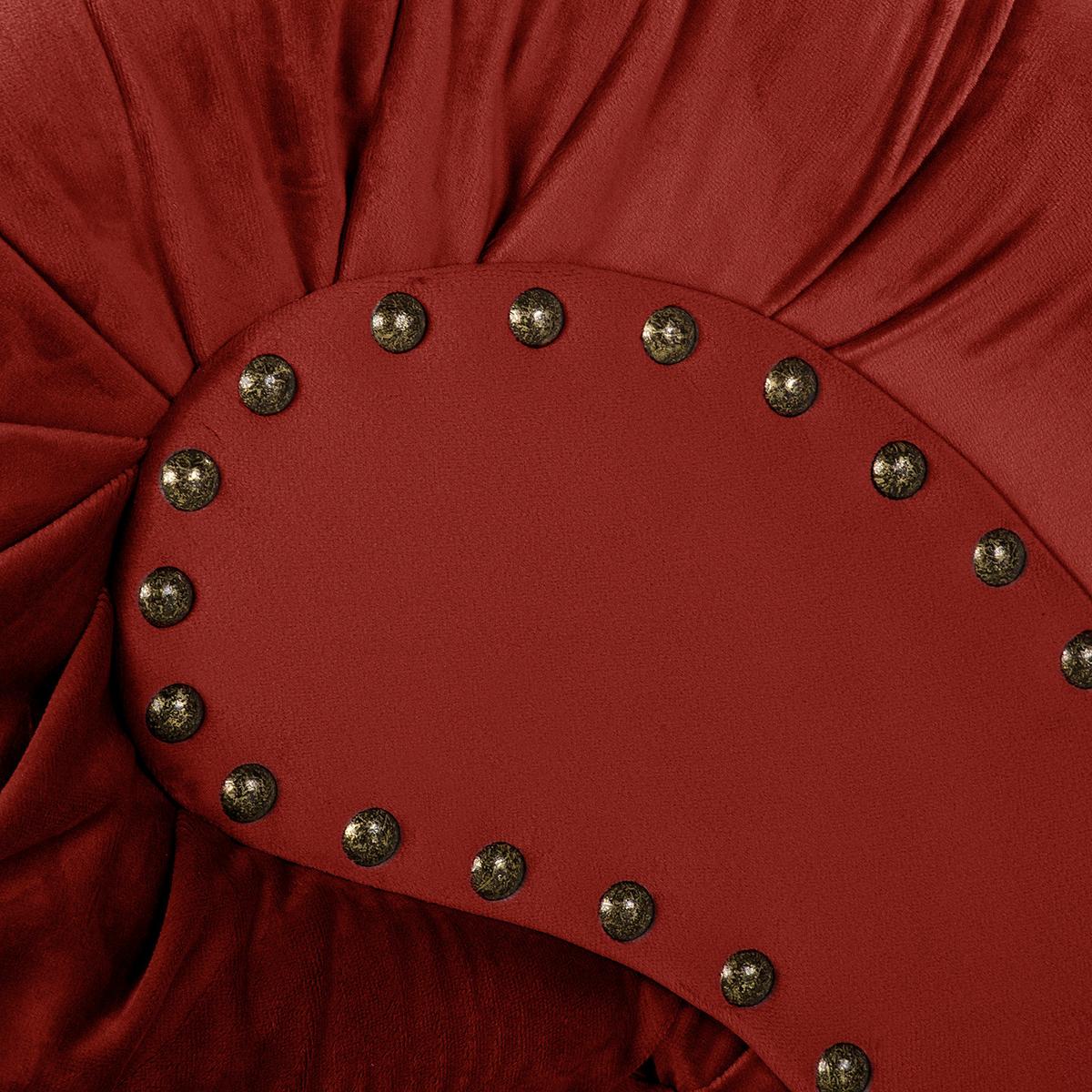 Récamiere Pako Bordeaux B: 185cm - Bordeaux/Braun, Design, Textil (185/93/75cm) - Livetastic