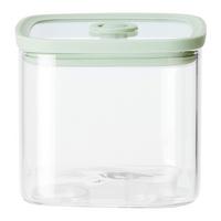 SKLENENÁ DÓZA NA POTRAVINY SELINA - CA. 0,65L - číra/zelená, Modern, plast/sklo (10,3/8,8/10,3cm) - Modern Living