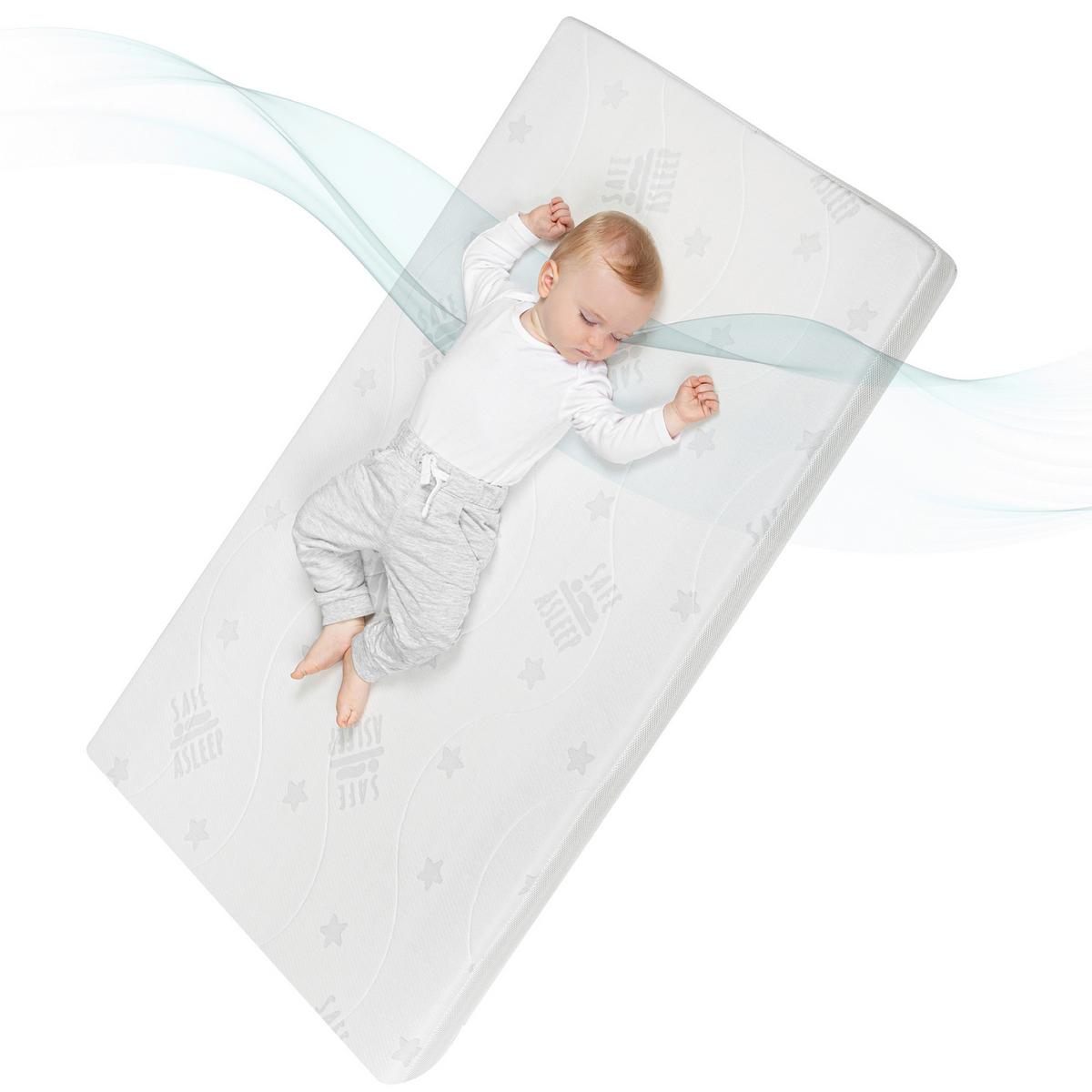 Babybettmatratze weiß AIR BALANCE PLUS - Weiß, Basics, Textil (60/9/120cm) - Roba