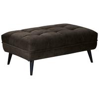 Veľká taburetka Ariana, tmavohnedá - tmavohnedá, Modern, textil (109/45/69cm)