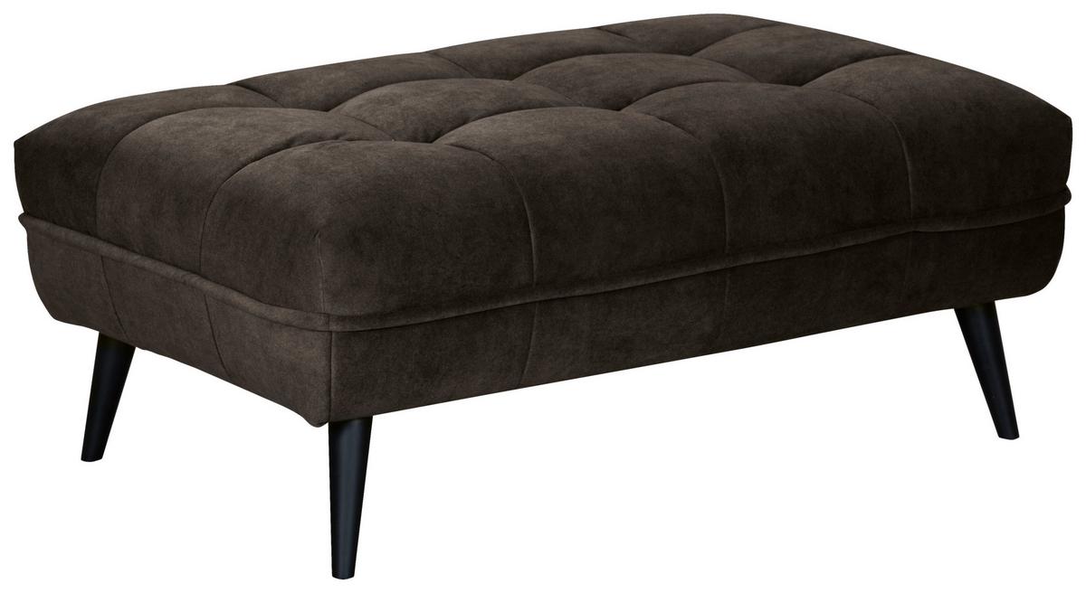 Veľká taburetka Ariana, tmavohnedá - tmavohnedá, Modern, textil (109/45/69cm)