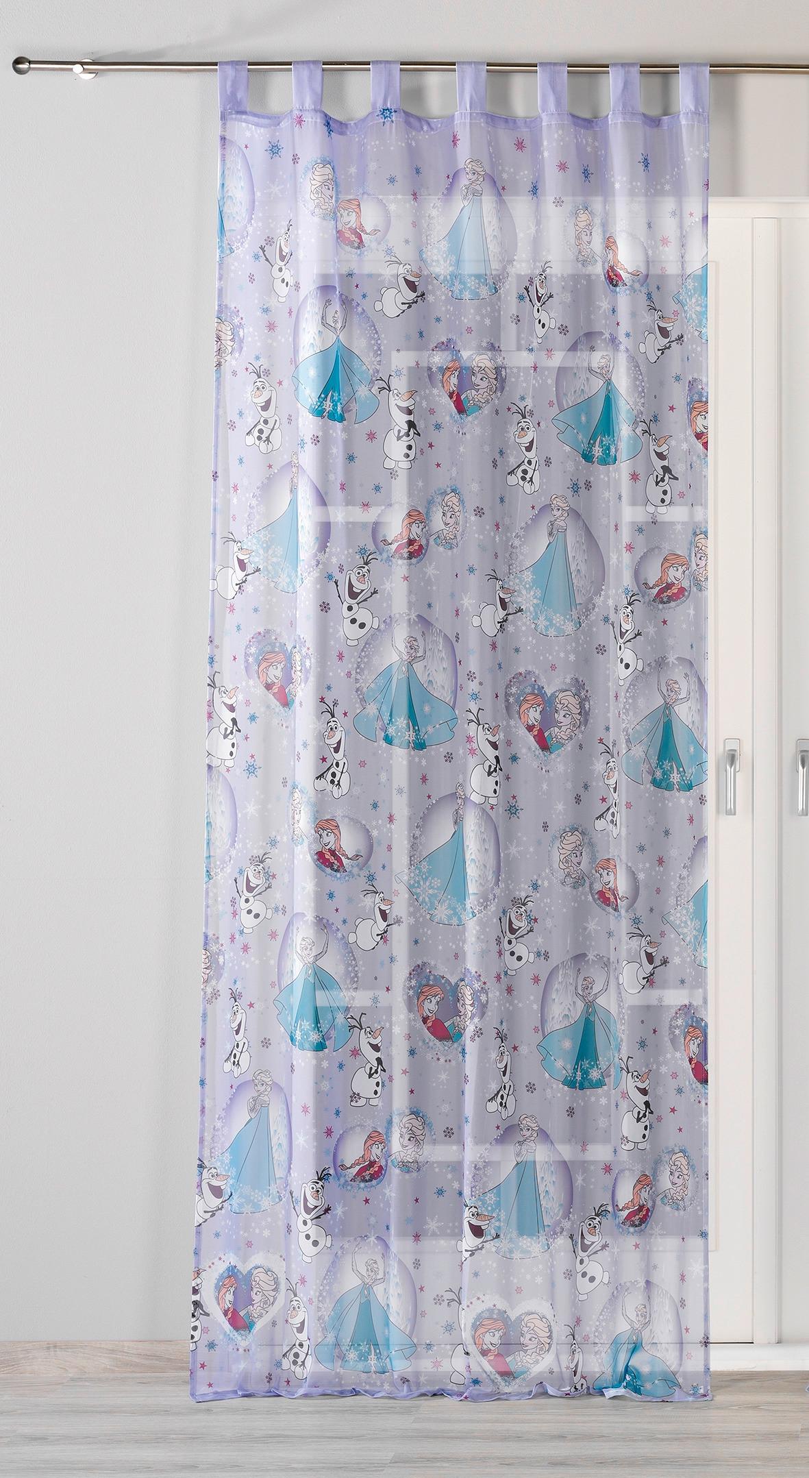 Vorhang mit Schlaufen Frozen 140x250 cm Hellblau - Hellblau, LIFESTYLE, Textil (140/250cm) - Disney