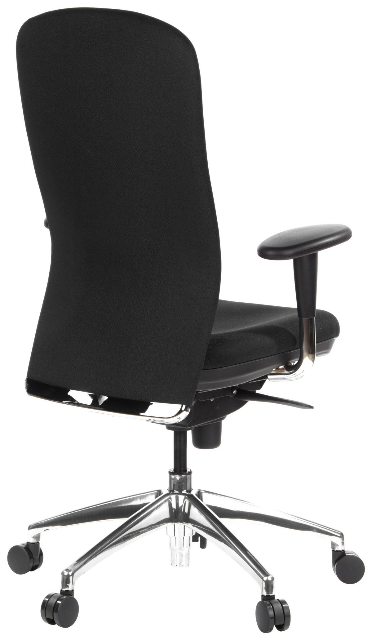 Drehstuhl High-Tec Schwarz - Silberfarben/Schwarz, MODERN, Kunststoff/Textil (59/124/51cm) - MID.YOU