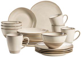 20-teiliges Kombiservice in beigefarbener Keramik 20-teiliges Kombiservice in beigefarbener Keramik