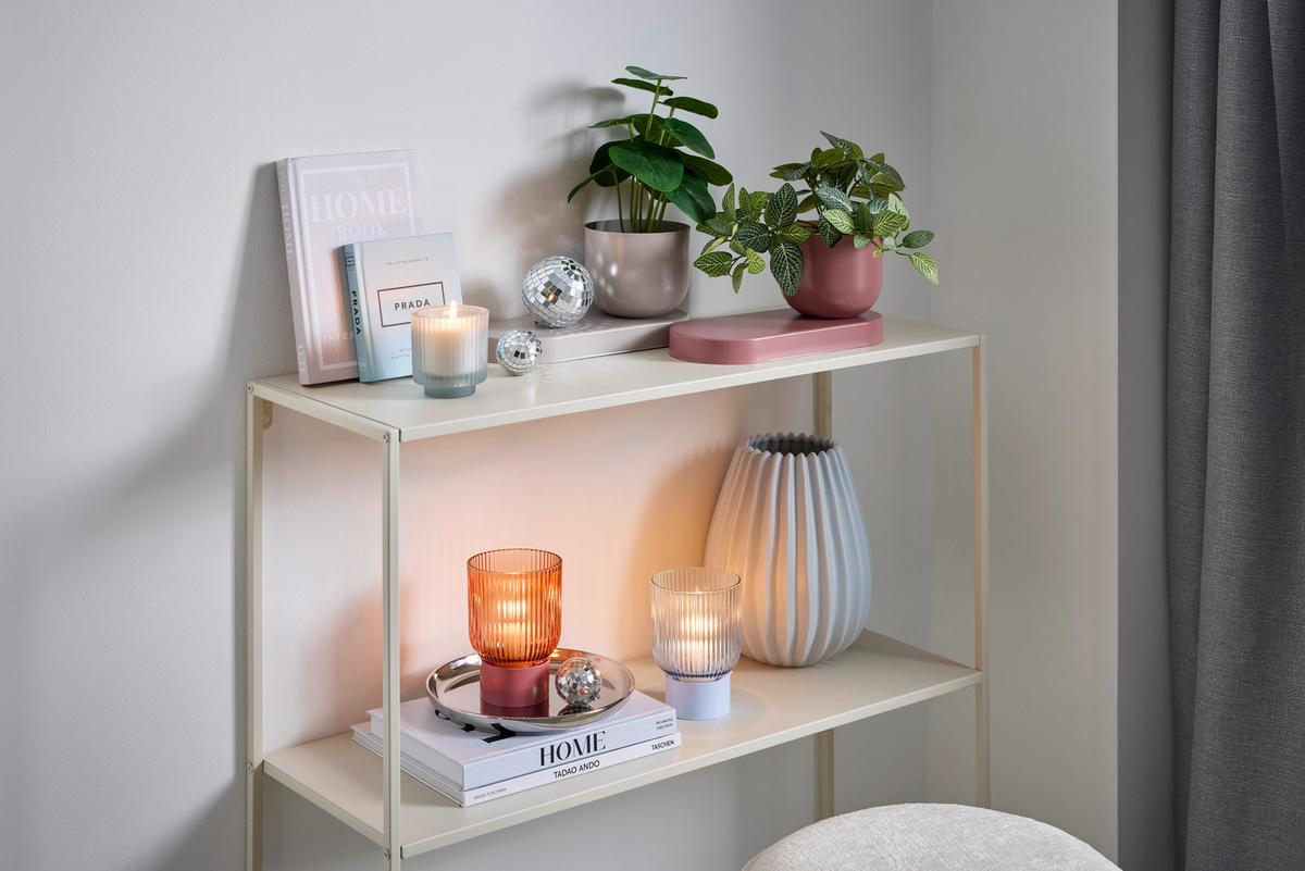 REGÁL CHLOE - piesková, Modern, kov (80/80/27cm) - Mömax