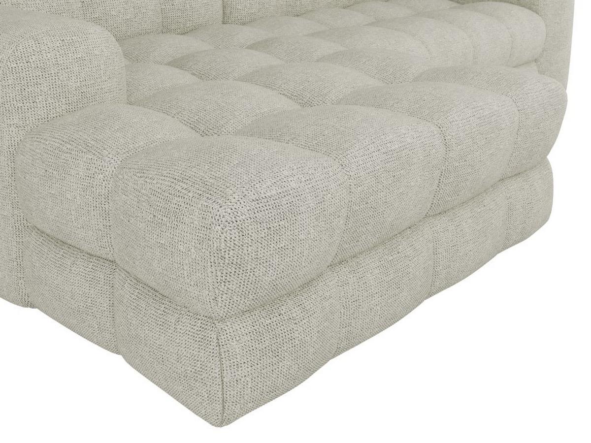 Dizajnová sedačka KARL, ľavá, sivobéžová - čierna/sivobéžová, Modern, textil/plast (169/287cm) - Bessagi Home