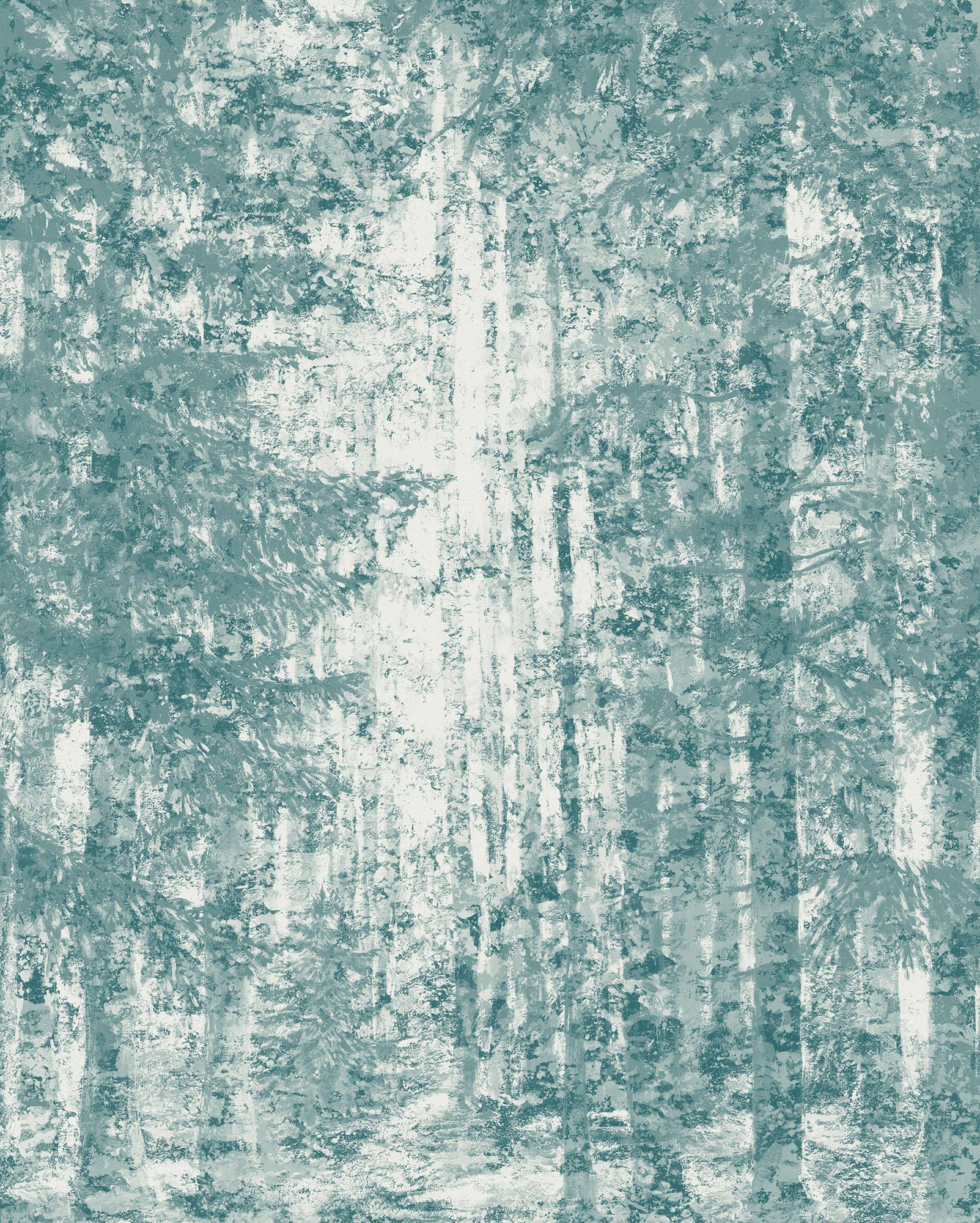 Vliestapete Endless Energy - Weiß/Grün, Basics (200/250cm) - Komar