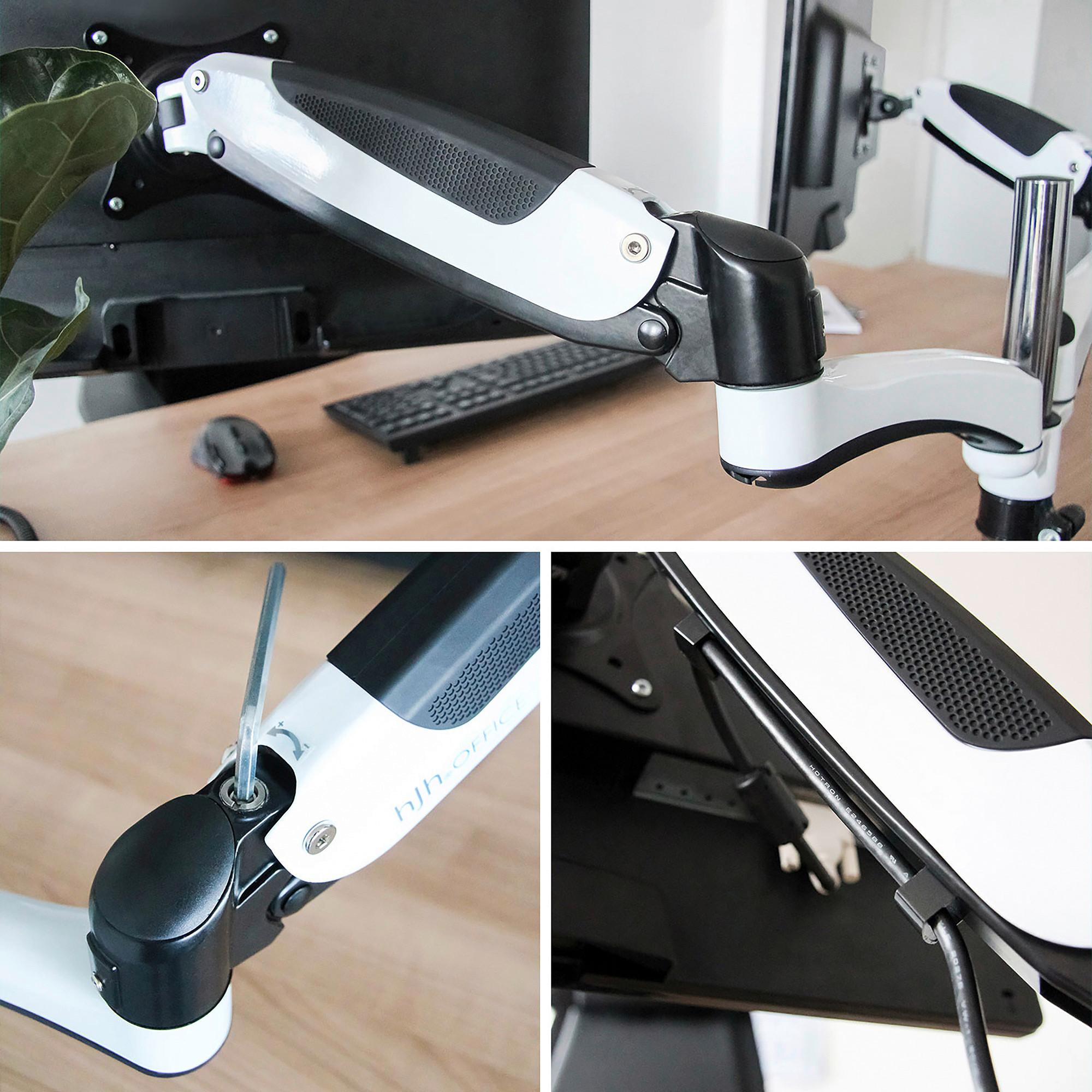 Monitor-Halterung Vm-Mg2 - Schwarz/Weiß, Basics, Metall (66/34/32cm) - MID.YOU