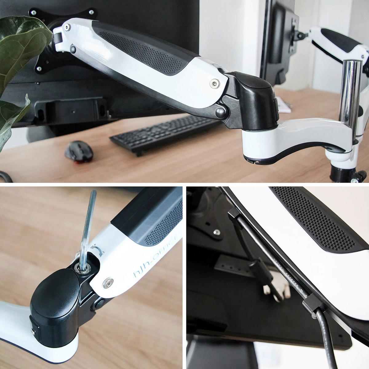 Monitor-halterung Vm-Mg2 - Schwarz/Weiß, Basics, Metall (66/34/32cm) - MID.YOU