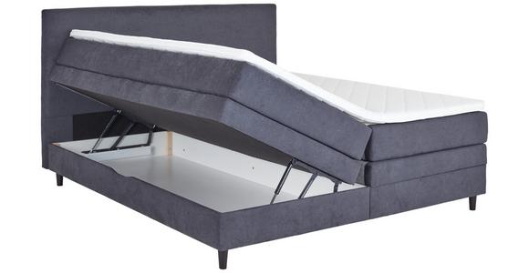 Boxspringbett Kleopatra - Anthrazit, KONVENTIONELL, Holz/Holzwerkstoff (160/200cm) - Ondega