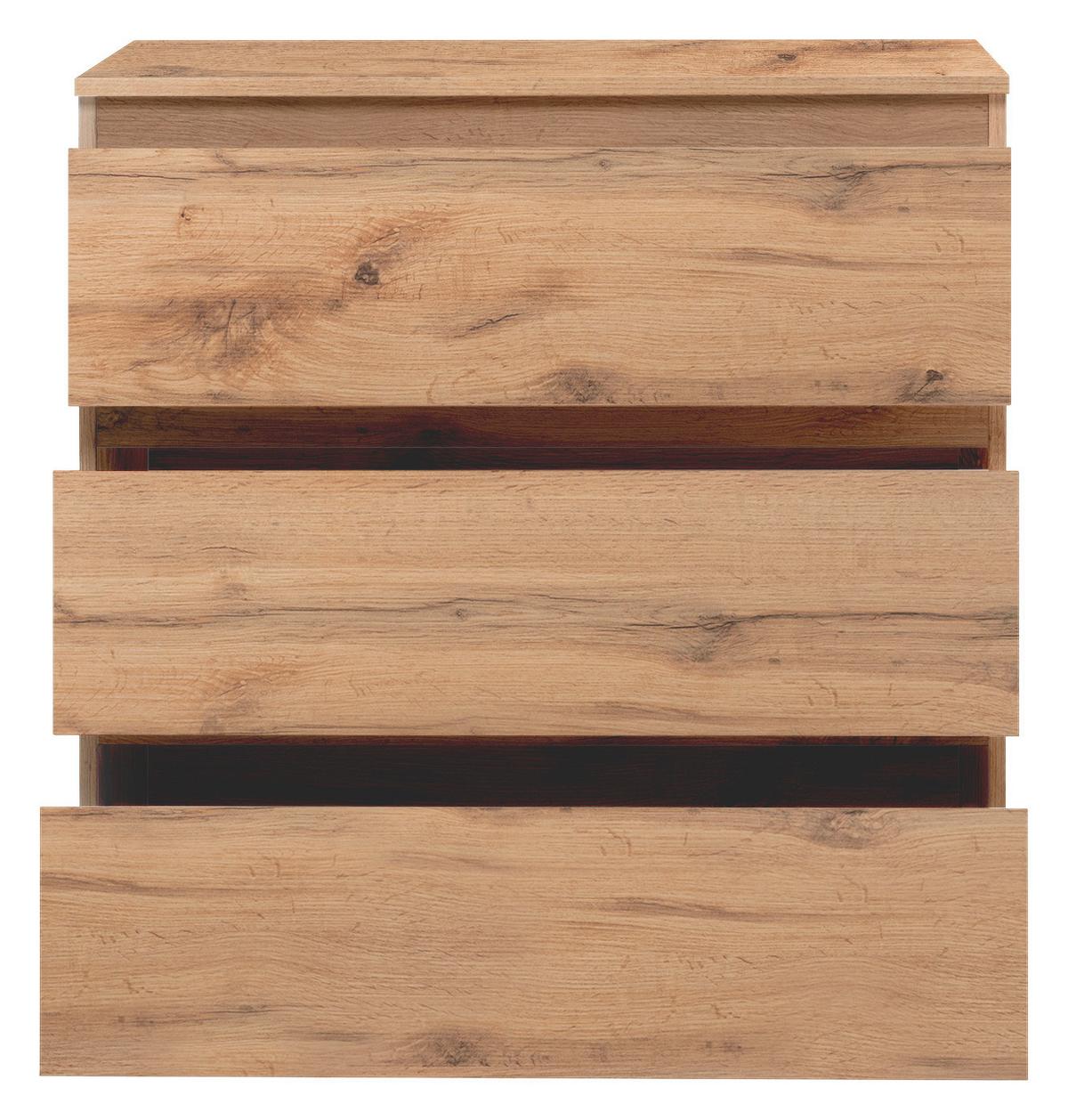 Komód Image-5 80/80 Cm - tölgyfa színű, Konventionell, faalapú anyag (80/80/45cm) - MID.YOU