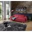 Schlafsofa Memphis - Chromfarben/Rot, MODERN, Textil (222/83/90cm)