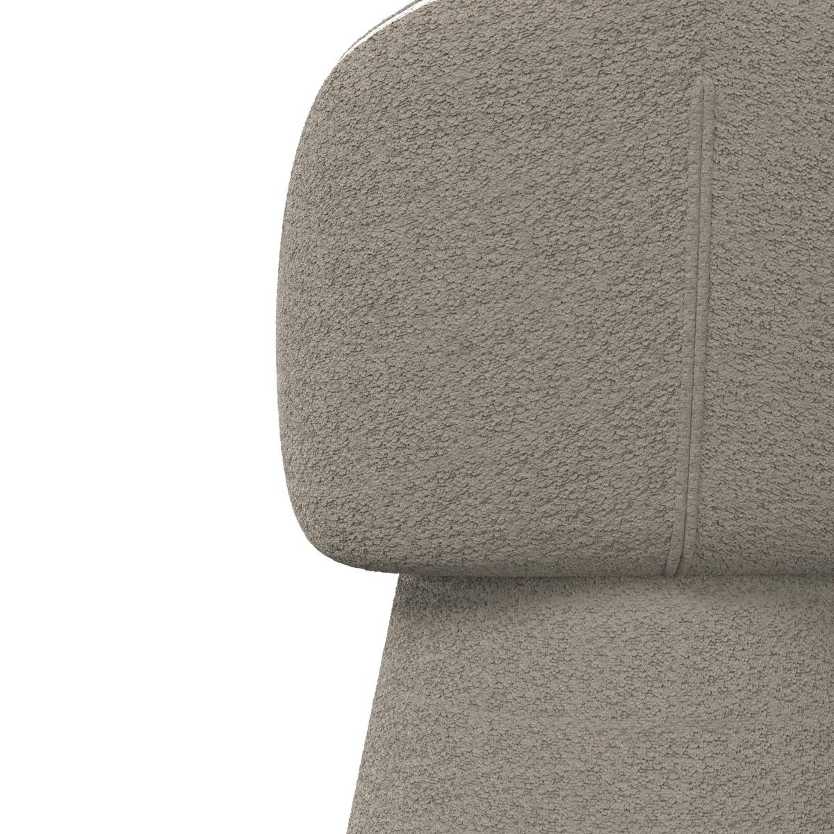 STOLIČKA S PODRÚČKAMI MAIA - sivá, Modern, kov/textil (60/84,5/59cm) - Bessagi Home