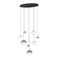 ZÁVESNÉ LED SVIETIDLO PANTOJA - čierna/horčicovožltá, Basics, kov/sklo (96/50/180cm) - Eglo
