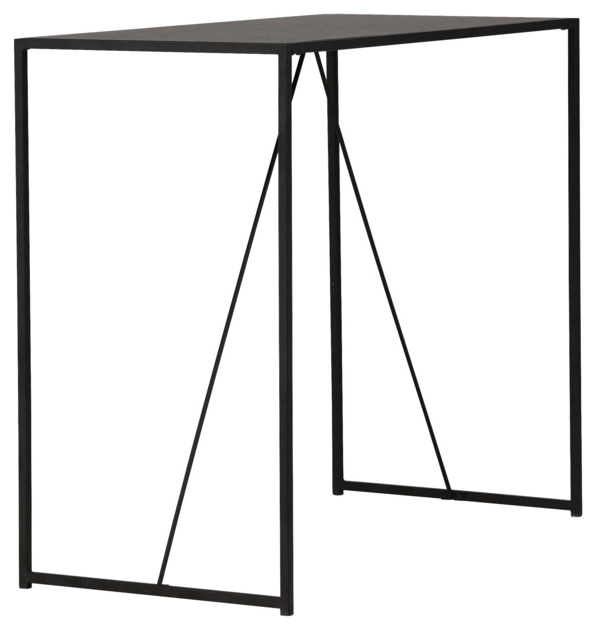Bartisch Brea - Schwarz, Design, Holzwerkstoff/Metall (120/60/105cm) - Livetastic