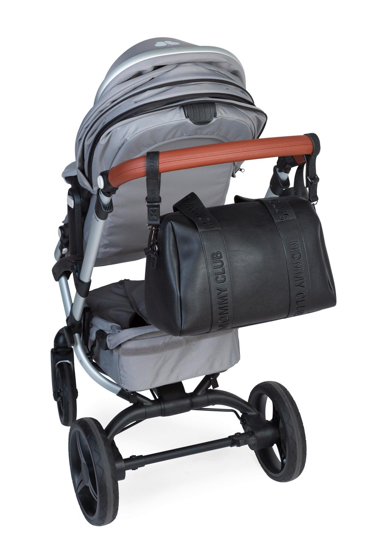 Wickeltasche Mommy Club Schwarz, Lederoptik, B: 38 Cm - Schwarz, KONVENTIONELL, Kunststoff (38/21/27cm) - Childhome