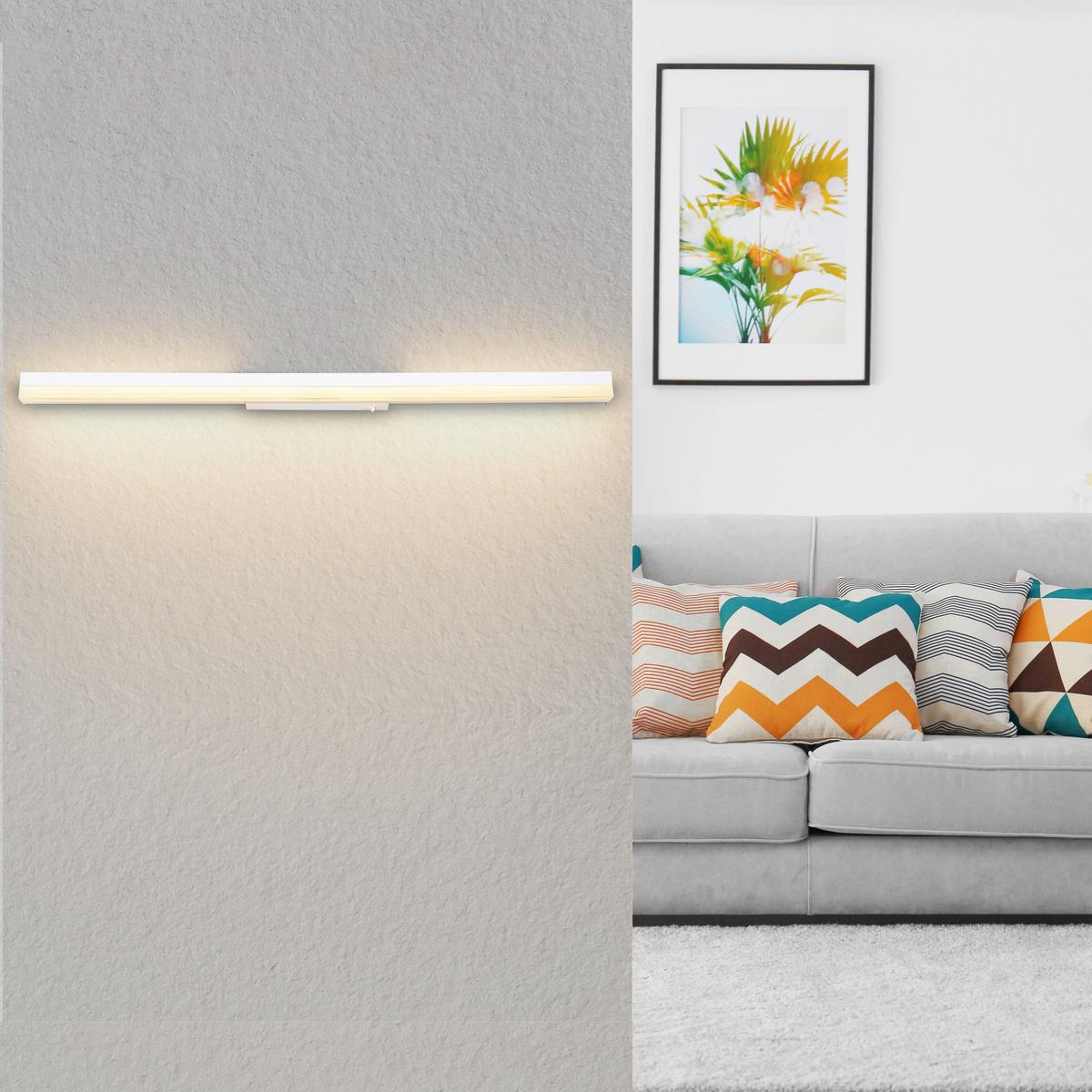 LED-Wandleuchte 41927w - Opal/Weiß, Basics, Kunststoff/Metall (80/6,5/4cm) - Globo