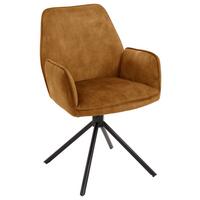 ŽIDLE S PODRUČKAMI OTTAWA - curry žlutá/černá, Moderní, kov/textil (60/89/64cm) - Premium Living