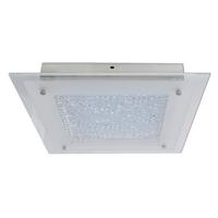 LED-Deckenleuchte L: 36 cm Quadratisch - Chromfarben, Basics, Glas/Metall (36/36/6cm) - Näve