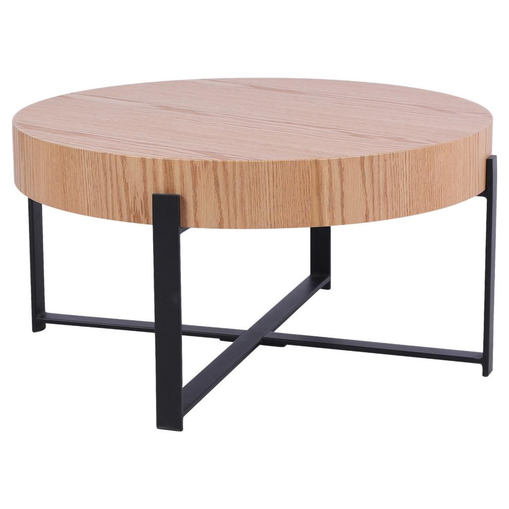 Couchtisch Lima Mdf Eiche Schwarz, B: 80 Cm