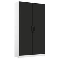 Drehtürenschrank 91 cm Berlin Weiß/Grau - Weiß/Grau, MODERN, Holzwerkstoff (91/210/54cm) - Rauch Möbel