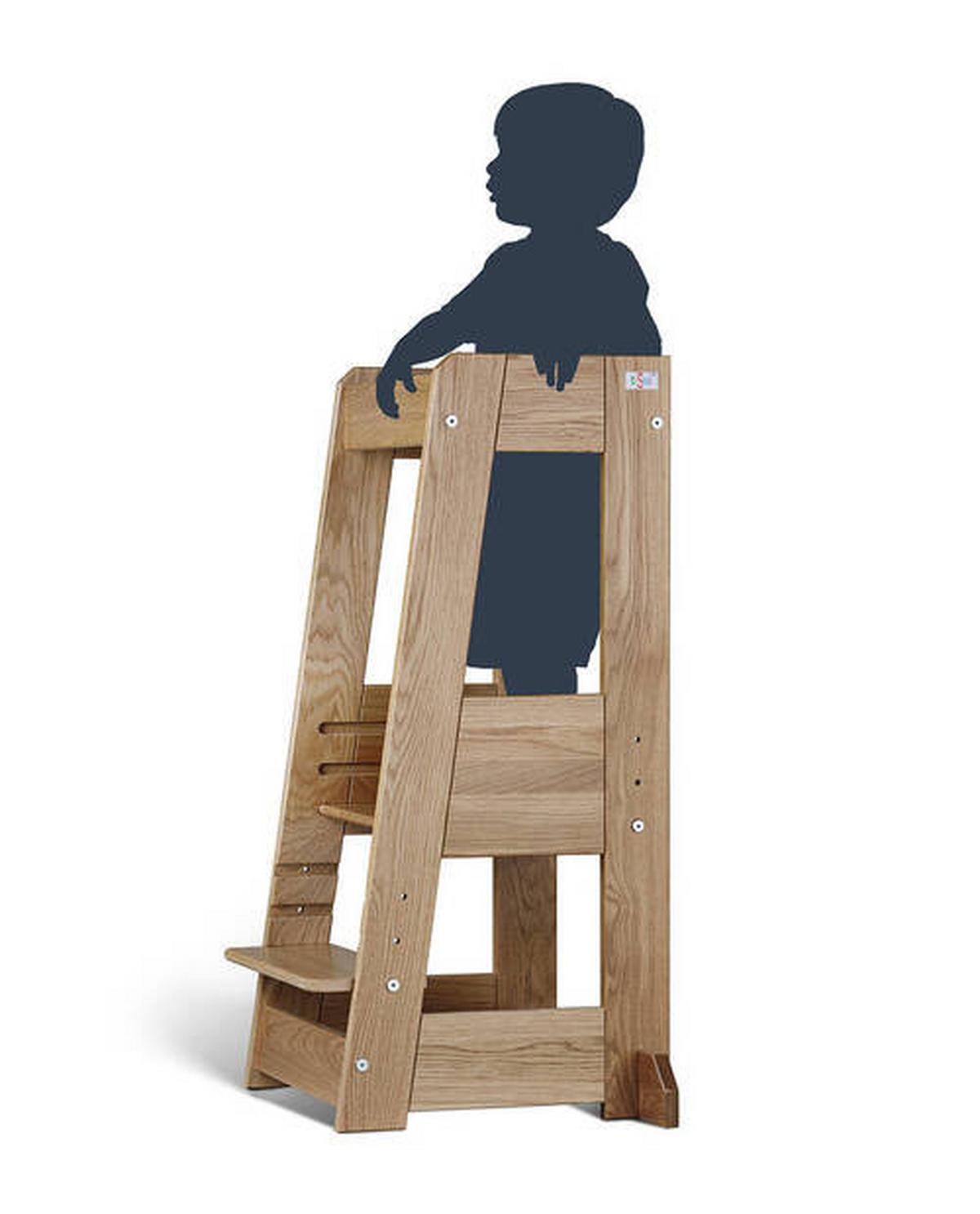 Lernturm Eiche - Eichefarben, Basics, Holz (40/91/45cm) - tiSsi