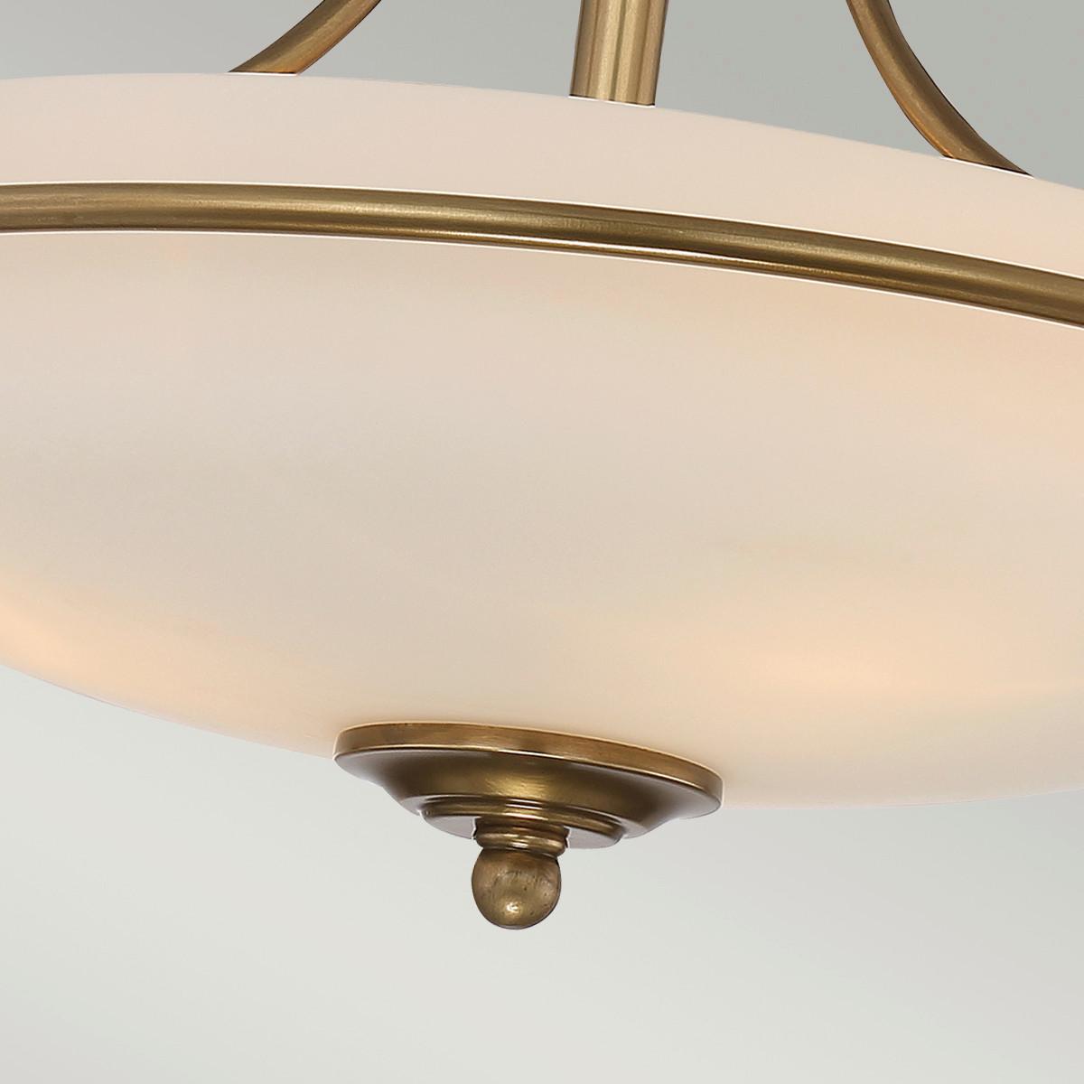 Deckenleuchte Qz-Griffin-Sfs-Ws - Messingfarben/Bronzefarben, LIFESTYLE, Glas/Metall (42.2/30.1cm) - Elstead Lighting