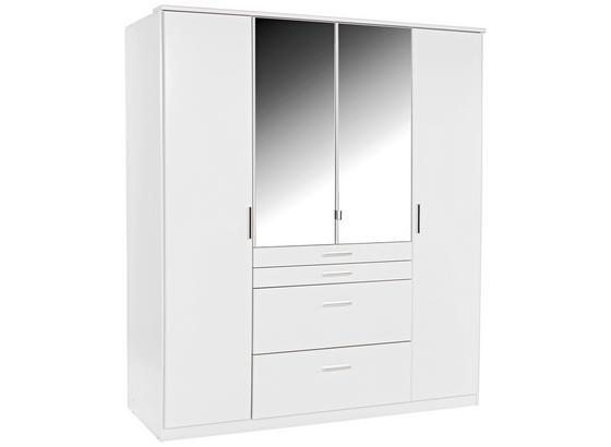 Kleiderschrank Aachen B:180cm Alpinweiß Dekor - Weiß, KONVENTIONELL, Holzwerkstoff (180/198/58cm) Kleiderschrank Aachen B:180cm Alpinweiß Dekor - Weiß, KONVENTIONELL, Holzwerkstoff (180/198/58cm)