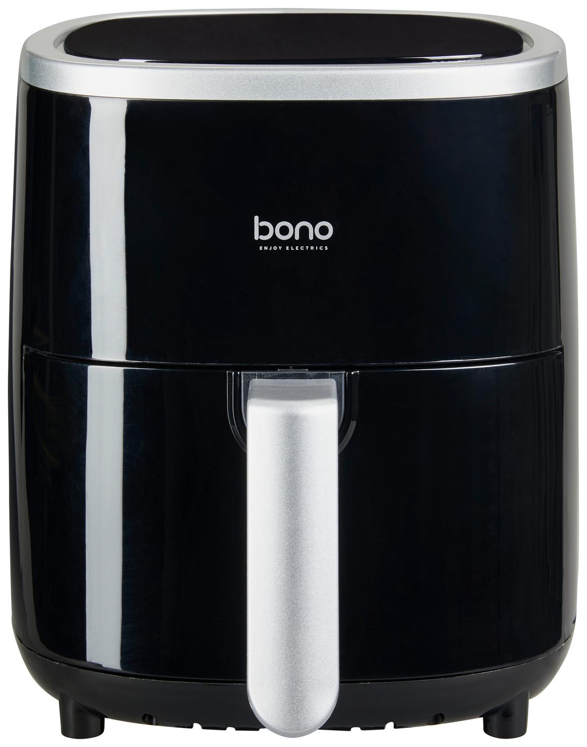 Heißluftfritteuse Julia 3,5 L Schwarz, Timer - Schwarz, MODERN, Kunststoff (32,2ml) - Bono