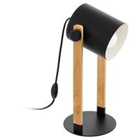 STOLNÁ LAMPA HORNWOOD - hnedá/čierna, Natur, kov/drevo (21/18/42cm) - Eglo