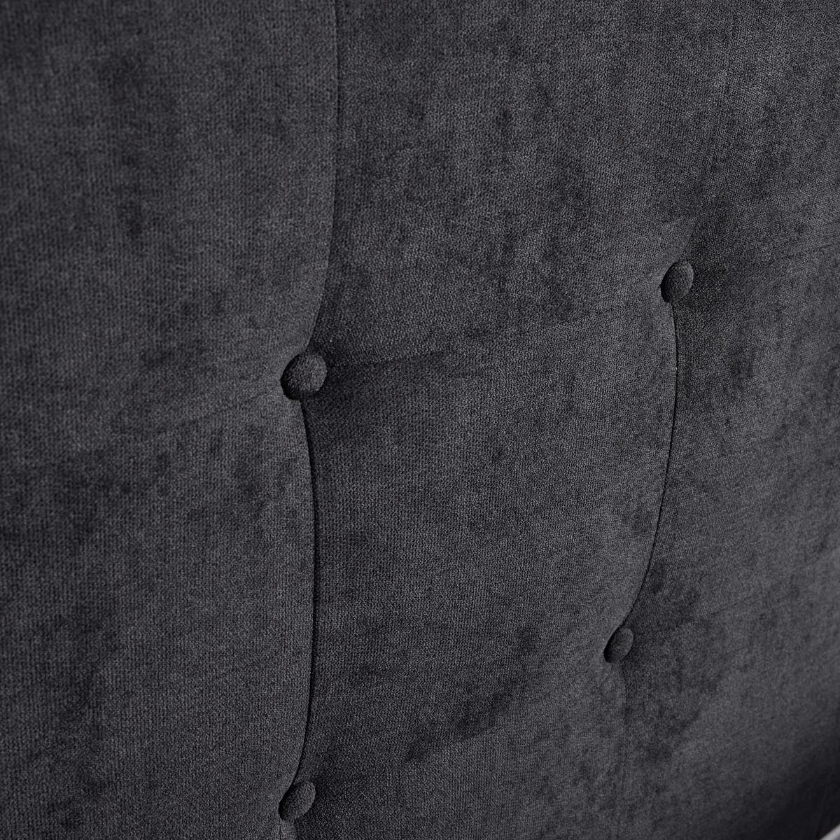 Čalouněná postel RONJA černá - černá/přírodní barvy, Moderní, kov/dřevo (180/200cm) - Bessagi Home