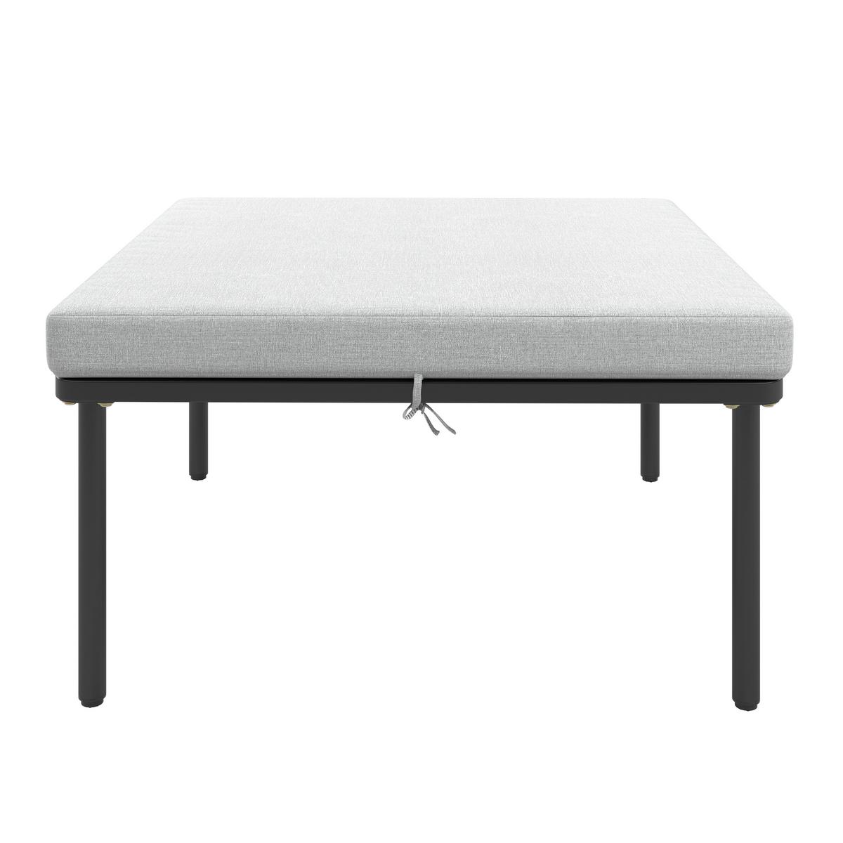 Loungegarnitur Vienna - Schwarz/Grau, MODERN, Holz/Textil (70/30/77cm) - Beldano