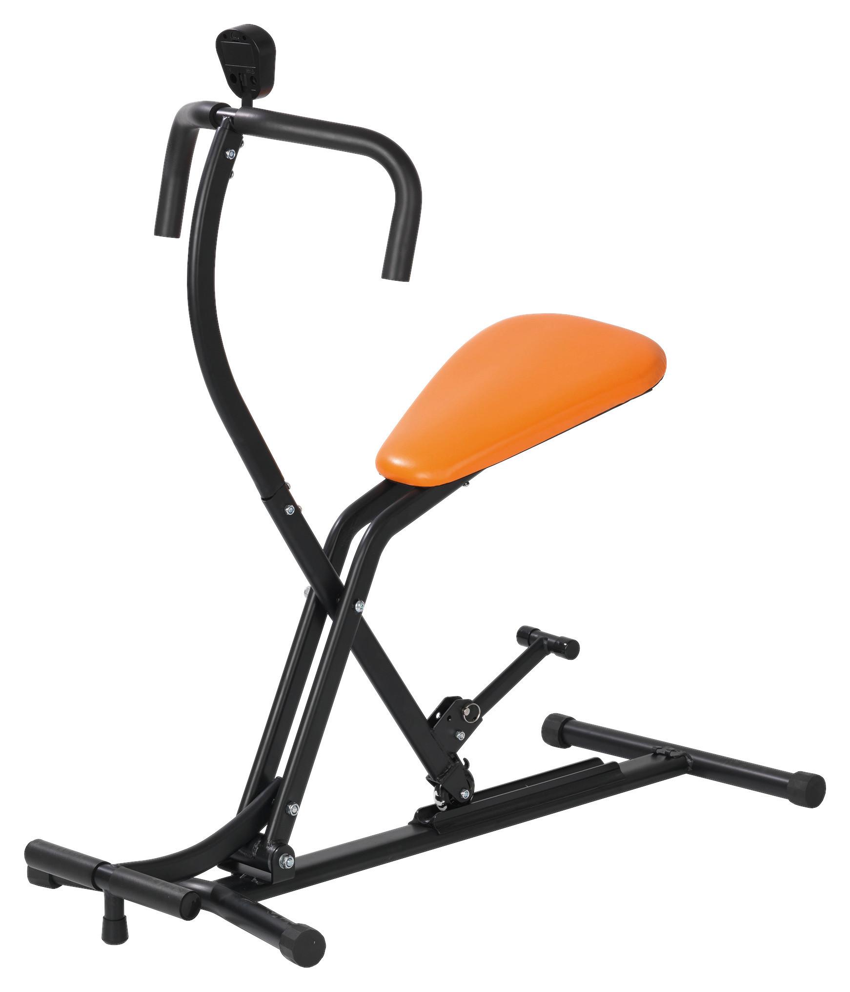 Multi-Fitnessgerät Maxxmee Crunch & Glide, klappbar - Schwarz/Orange, Basics, Kunststoff/Metall (96,50/38/28cm) - TV - Unser Original
