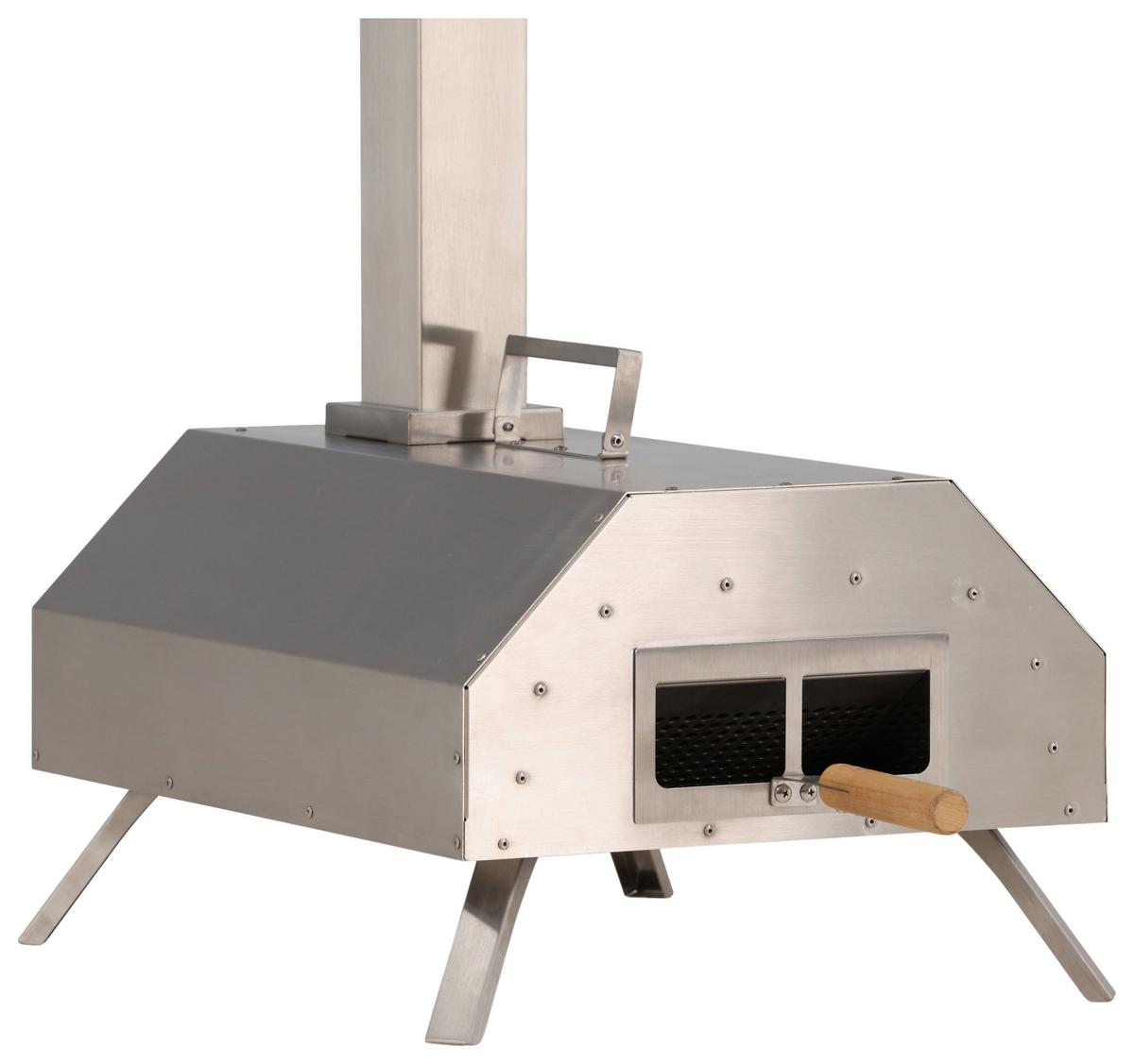 Pizzaofen Hamnå - Silberfarben, KONVENTIONELL, Metall (76,4/68,1/40cm) - Gardenson