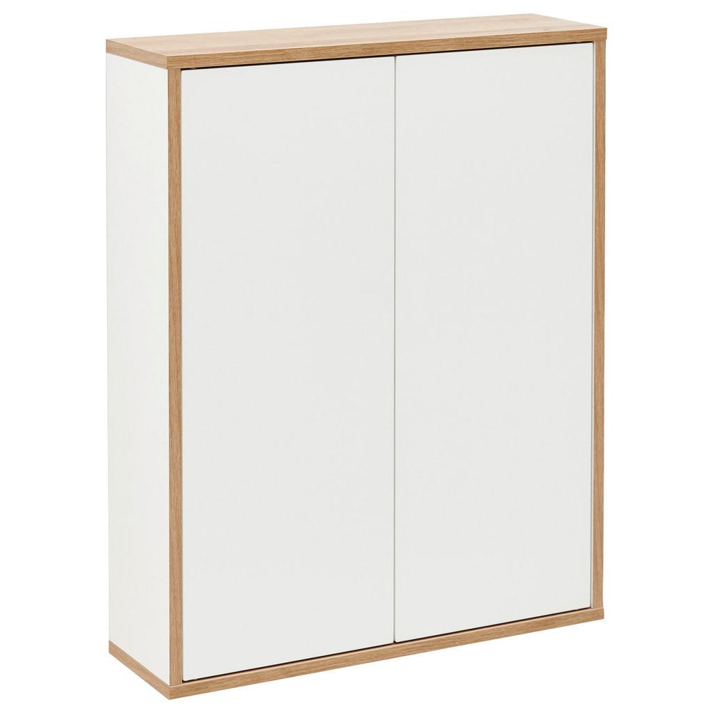 Hängeschrank Finn B:60cm Weiß/Eiche Dekor