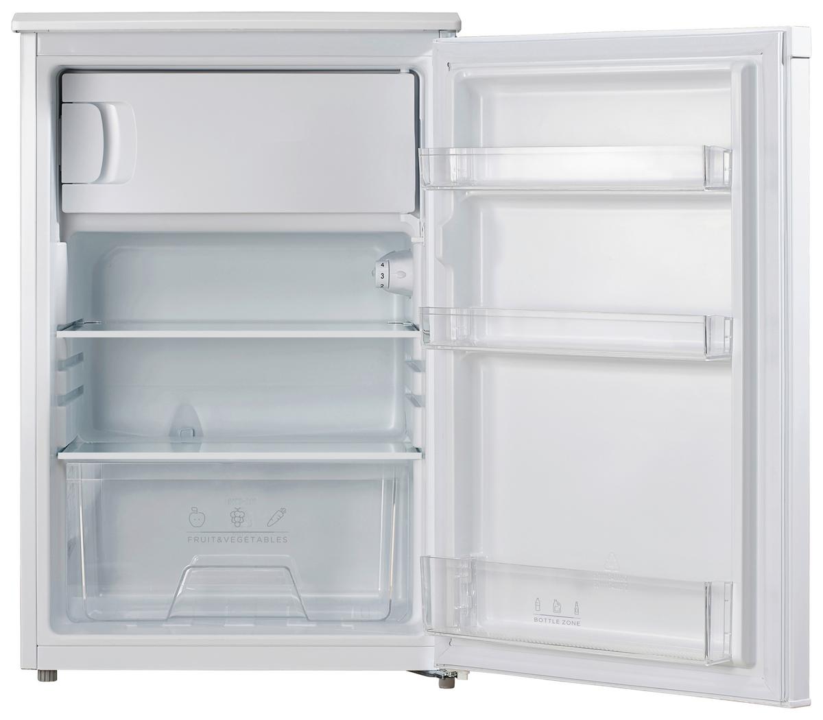 Kühlschrank Weiß 97 L Freistehend mit Gefrierfach - Weiß, Basics, Glas/Kunststoff (55,3/84,5/57,4cm) - Silva Schneider