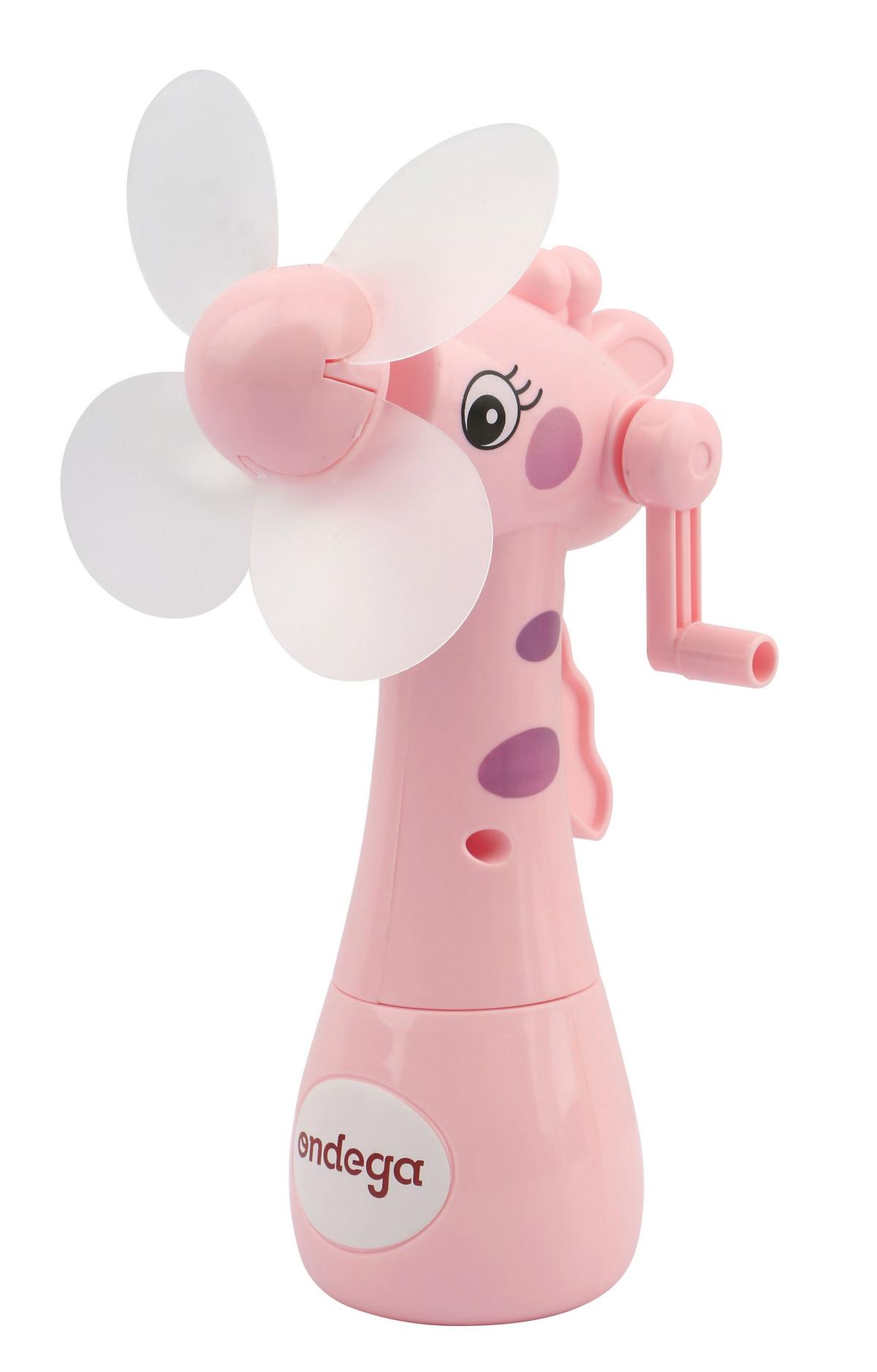 Handventilator Dominik - Blau/Pink, KONVENTIONELL, Kunststoff (10/19cm) - Ondega