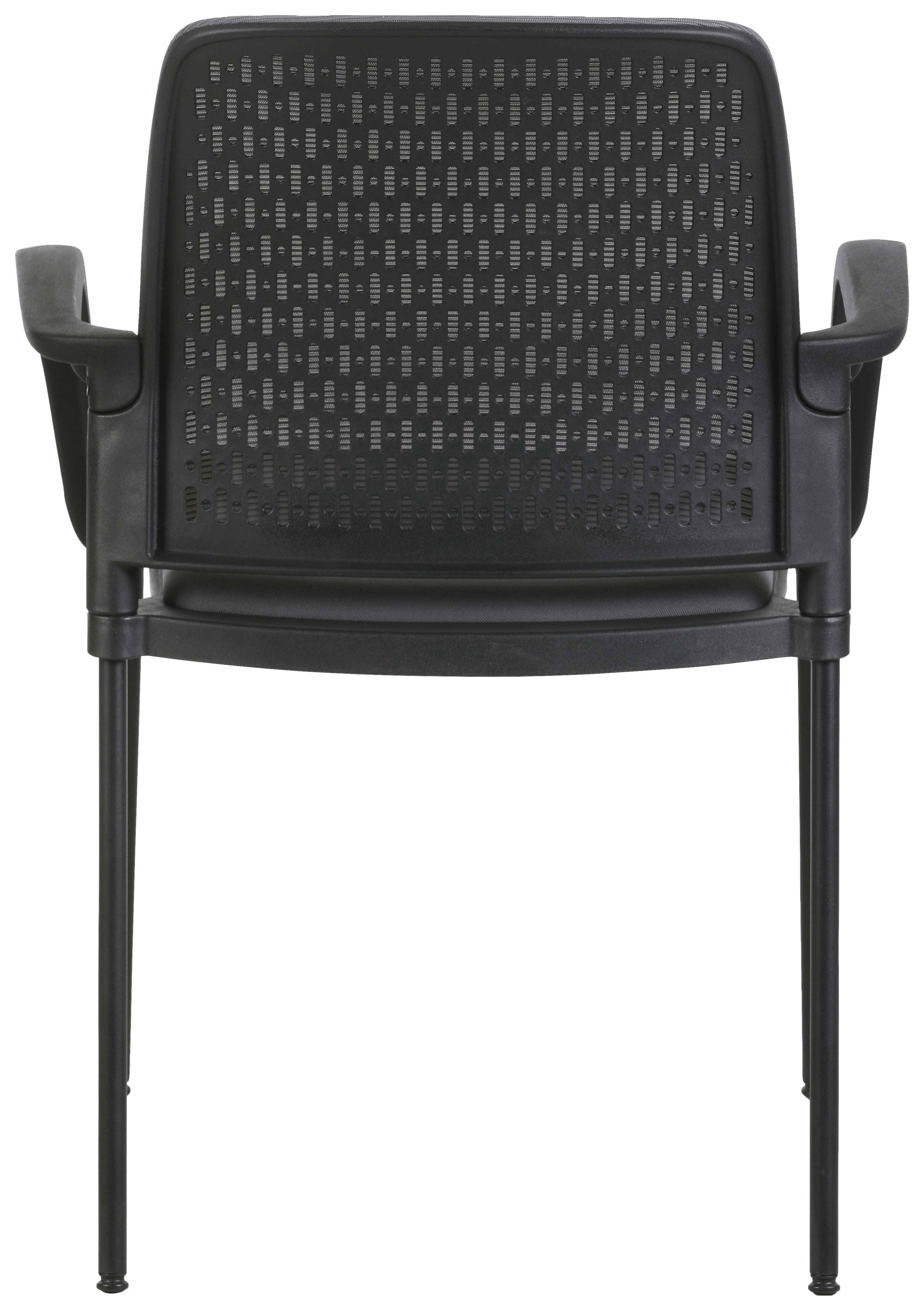 Konferenční židle PISA - šedá/černá, Moderní, kov/textil (60/85/55cm)