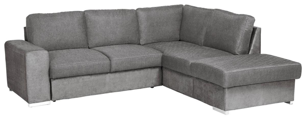 ROHOVÁ SEDAČKA EDDI - šedá/barvy chromu, Konvenční, kov/textil (248/213cm) - MID.YOU