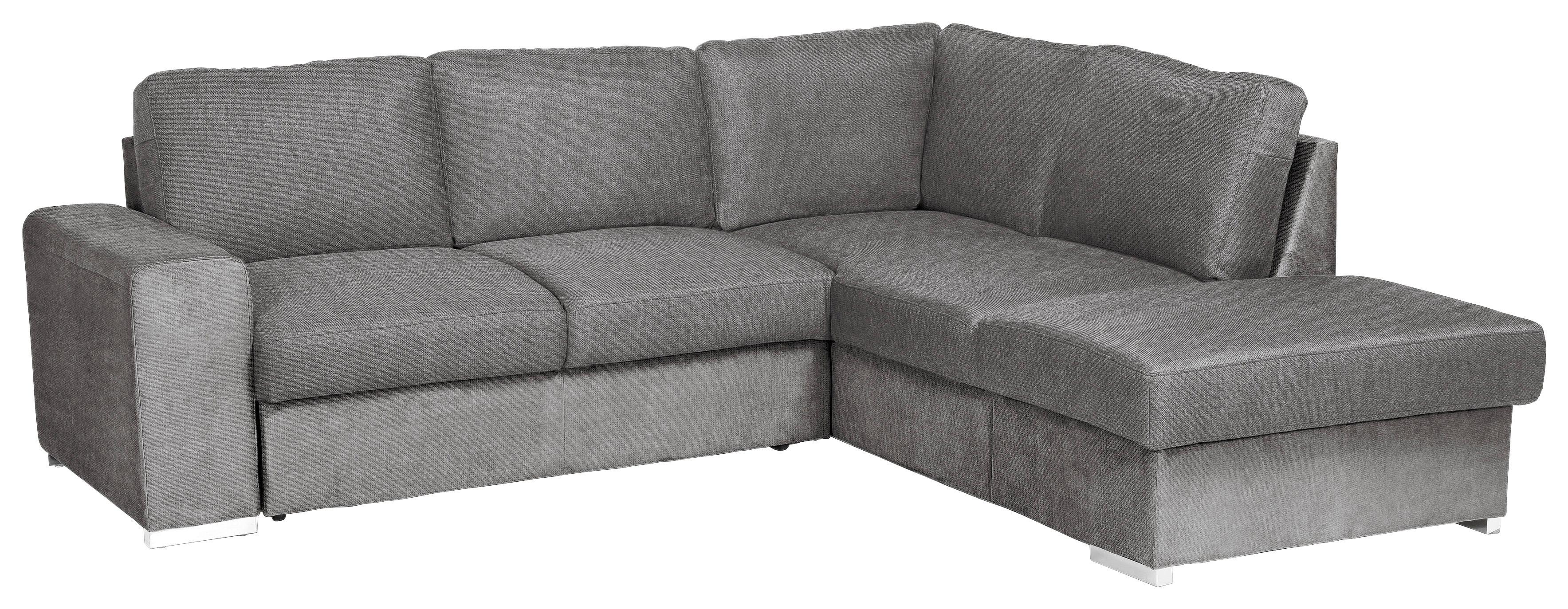 Ecksofa Mit Schlaffunktion Eddi Inkl. Bettkasten Grau