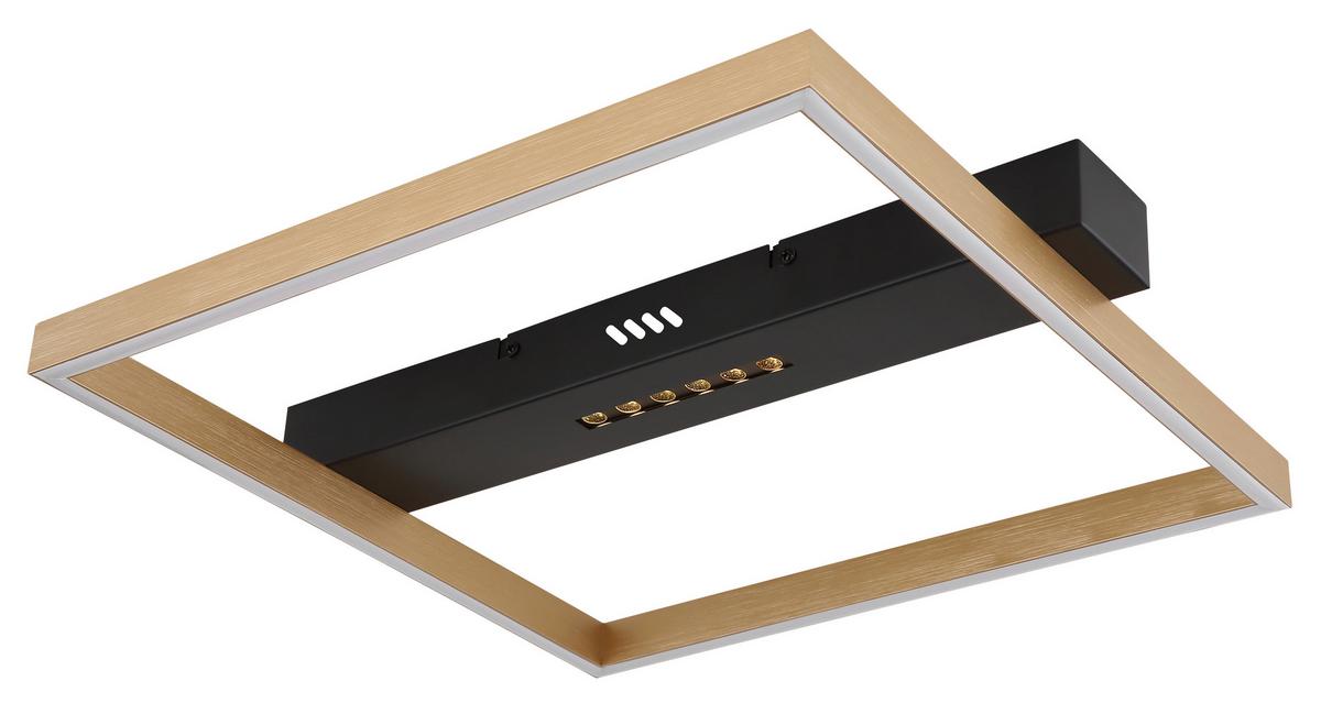 Led-deckenleuchte 48461-21 - Goldfarben/Schwarz, Design, Kunststoff/Metall (43/39,2/6,9cm) - Globo