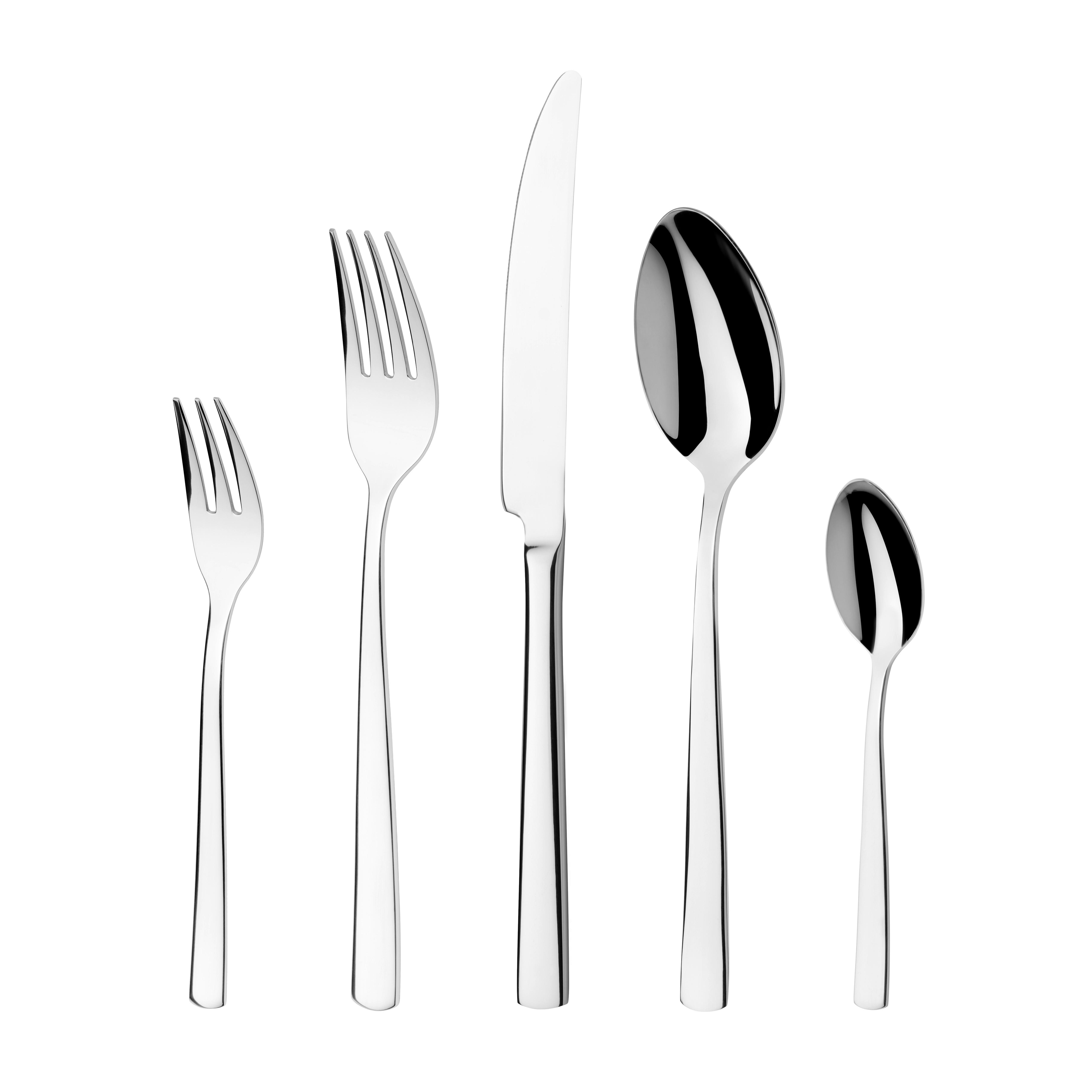 Besteckset 60-teilig Sette für 12 Personen - Silberfarben, Basics, Metall - Collini