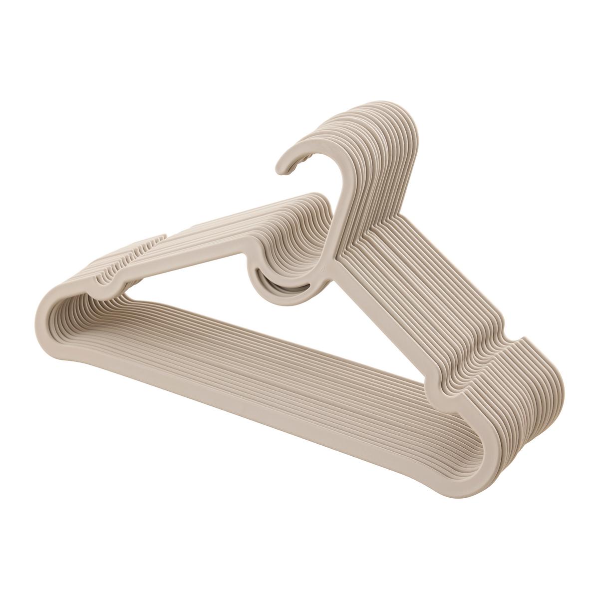 Sada vešiakov MARA - 20 PCS - svetlosivá/béžová, Modern, plast (39/20,5/6,3cm) - Mömax