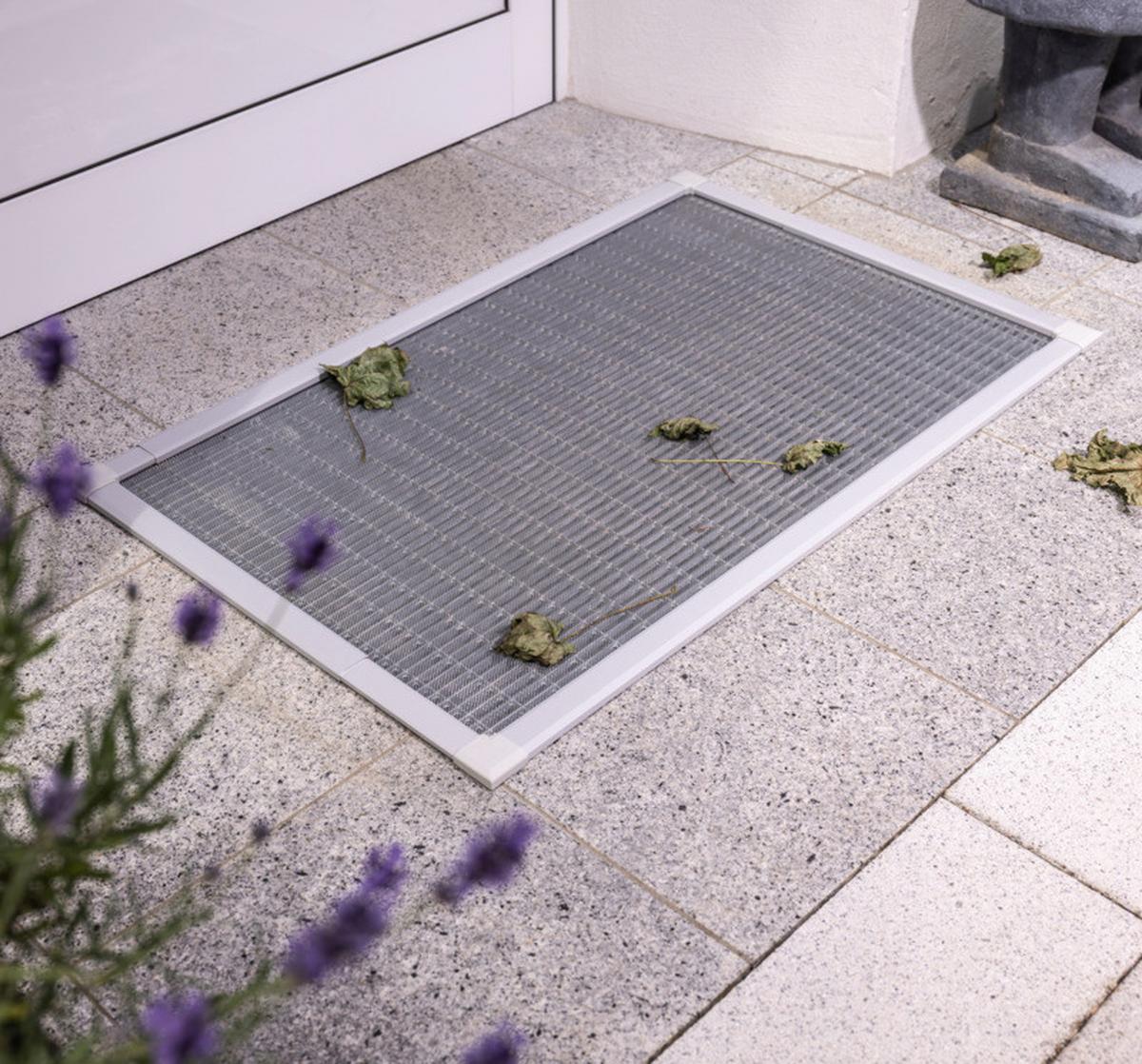 Lichtschachtabdeckung Grau/ Weiss - Weiß/Grau, Basics, Metall (40-60/80-140cm)