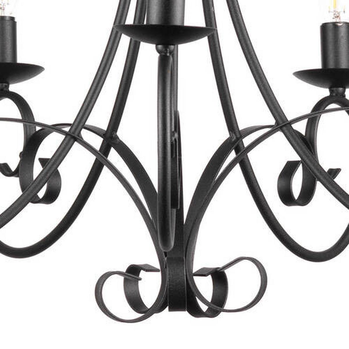 Kronleuchter 4885/5n - Schwarz, KONVENTIONELL, Metall (60/110cm)