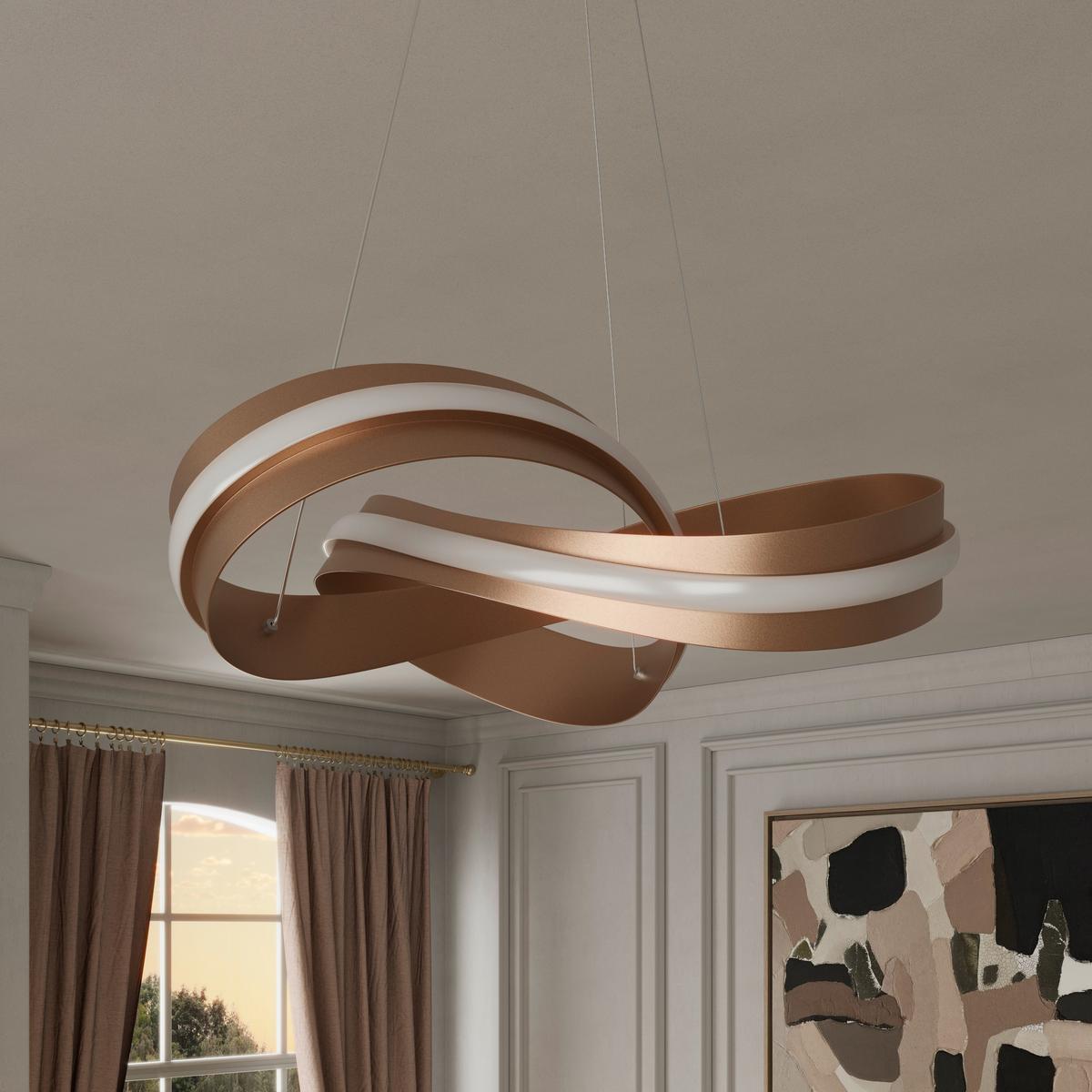 LED-HÄNGELEUCHTE JOSEFINA - Cappuccino, Kunststoff/Metall (52l) - Luca Bessoni